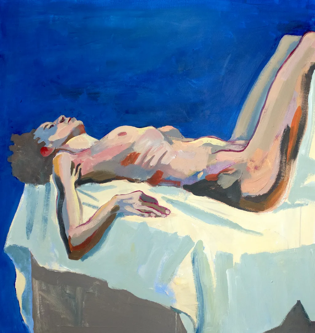 Life drawing supine nude