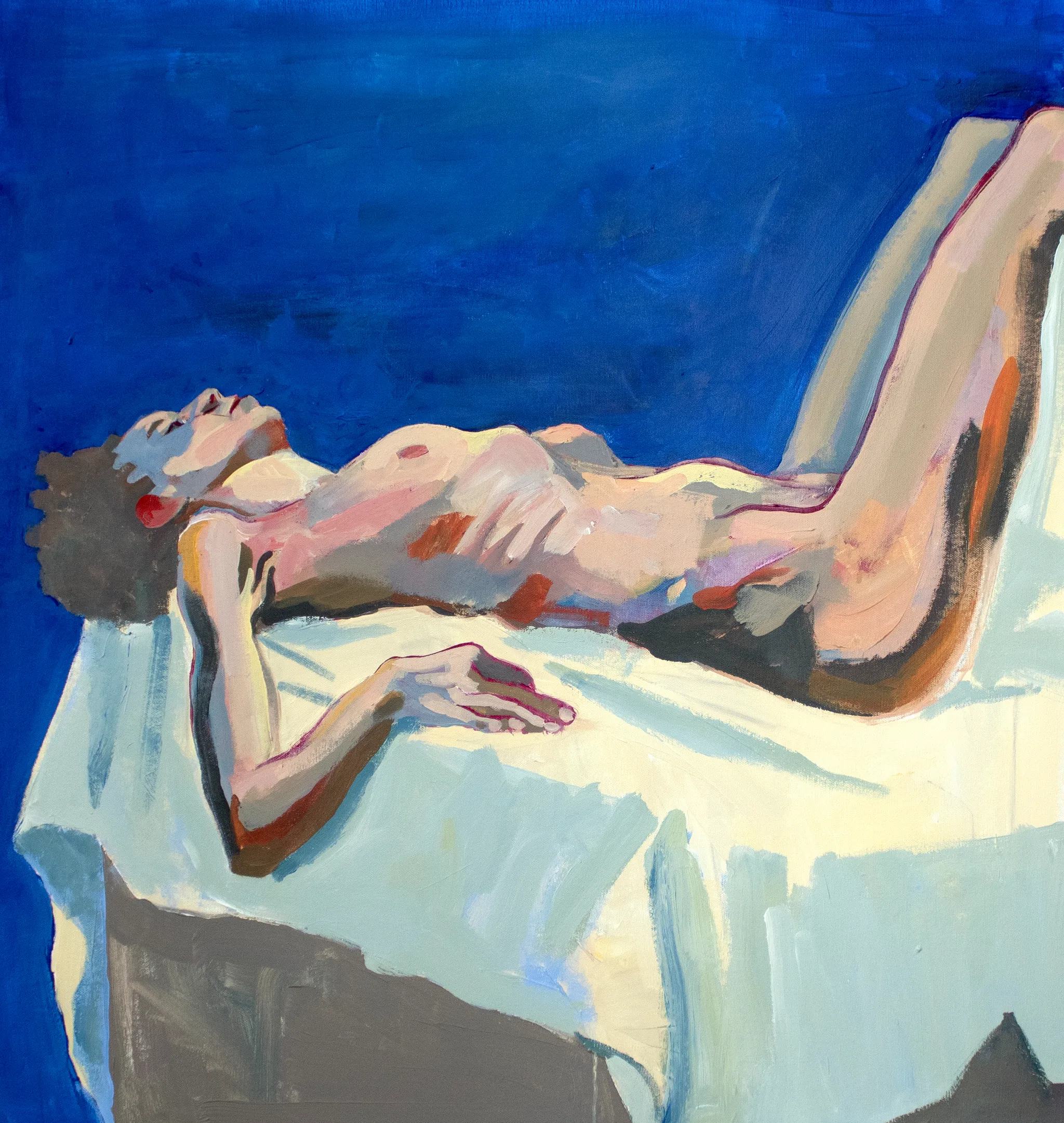 Life drawing supine nude